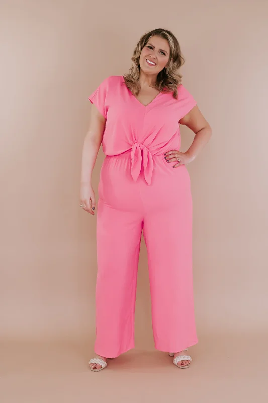 Leisure And Entertainment Strike A Pose Jumpsuit, Coral