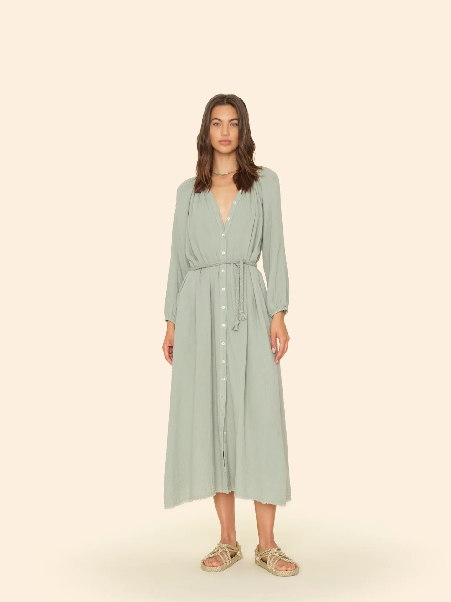 Layered Comfort Xirena - Aqua Grey Andrea Dress