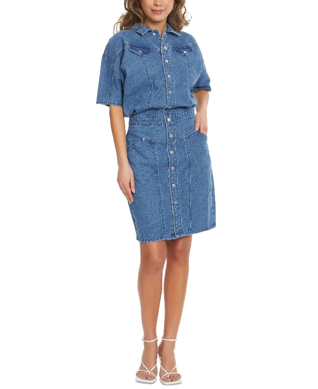 Personal Charm Women's Gloria Vanderbilt x Christian Siriano Dolman-Sleeve Denim Dress