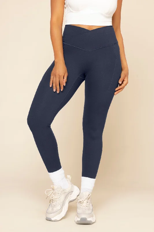 Crisscross Hourglass® Leggings with Pockets - Cosmic Navy