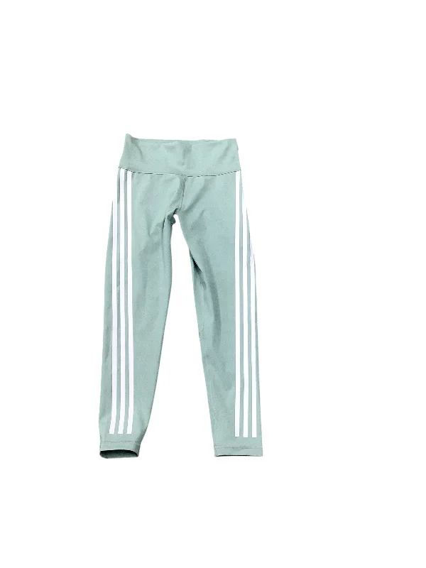 Trendy Items Athletic Leggings By Adidas In Green, Size: M