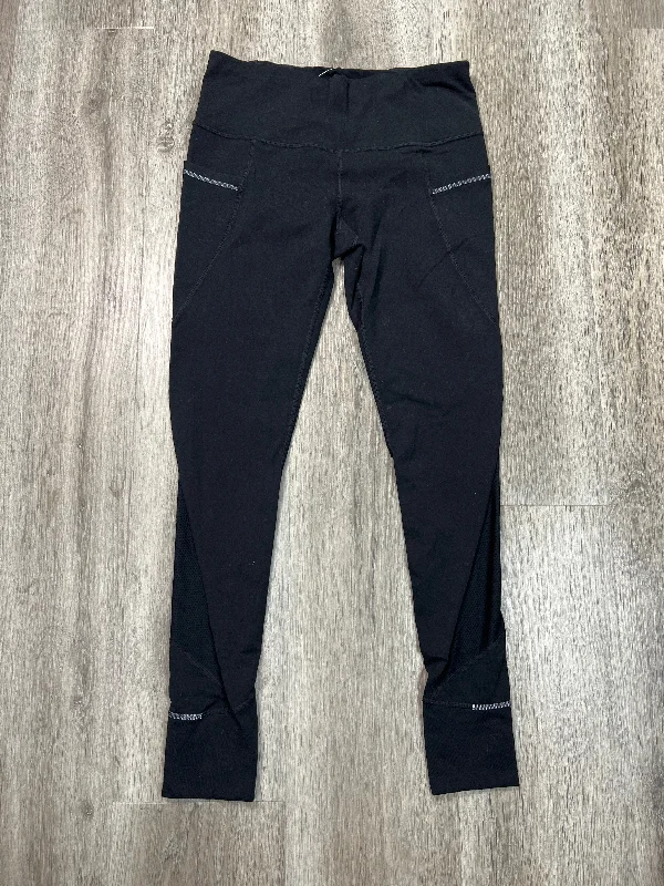 Exquisite Embroidery Athletic Leggings By Athleta In Black, Size: S