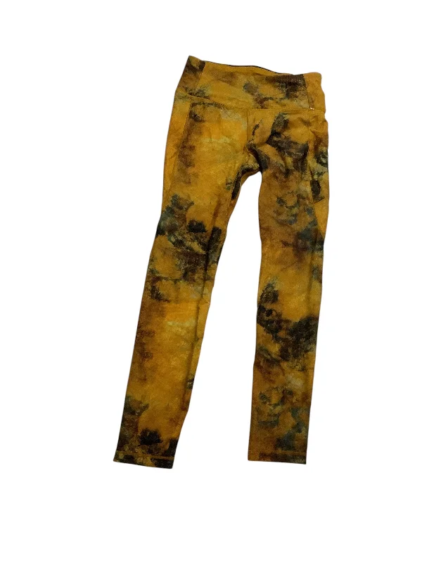 Sports Trend Athletic Leggings By Calia In Gold, Size: Xs