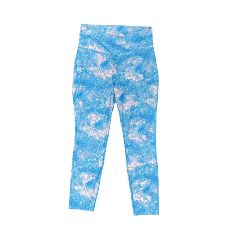 Multifunctional Style Athletic Leggings By Juicy Couture In Blue & White, Size: Xl