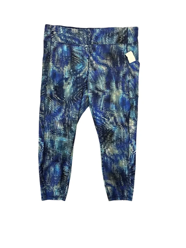 Comfortable Wear Athletic Leggings By Lululemon In Blue, Size: 18