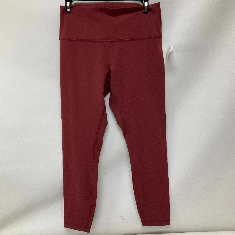 Personalized Design Athletic Leggings By Lululemon In Red, Size: 10
