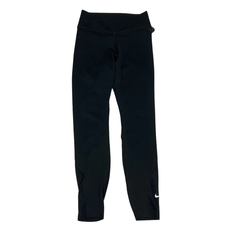 Fashionable Items Athletic Leggings By Nike Apparel In Black, Size: S