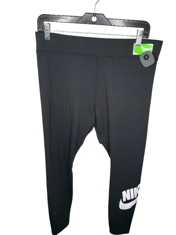 French Style Athletic Leggings By Nike In Black, Size: Xl