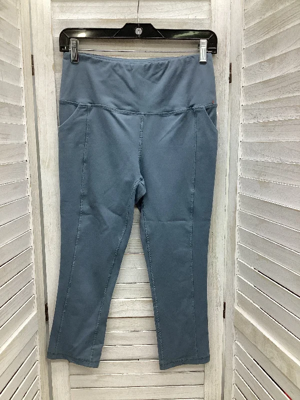 Retro Fashion Athletic Leggings By Rbx In Blue, Size: M