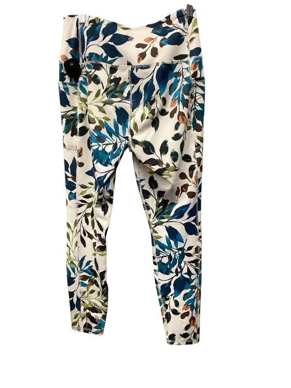 Fashion And Simplicity Athletic Leggings By Rbx In Floral Print, Size: L