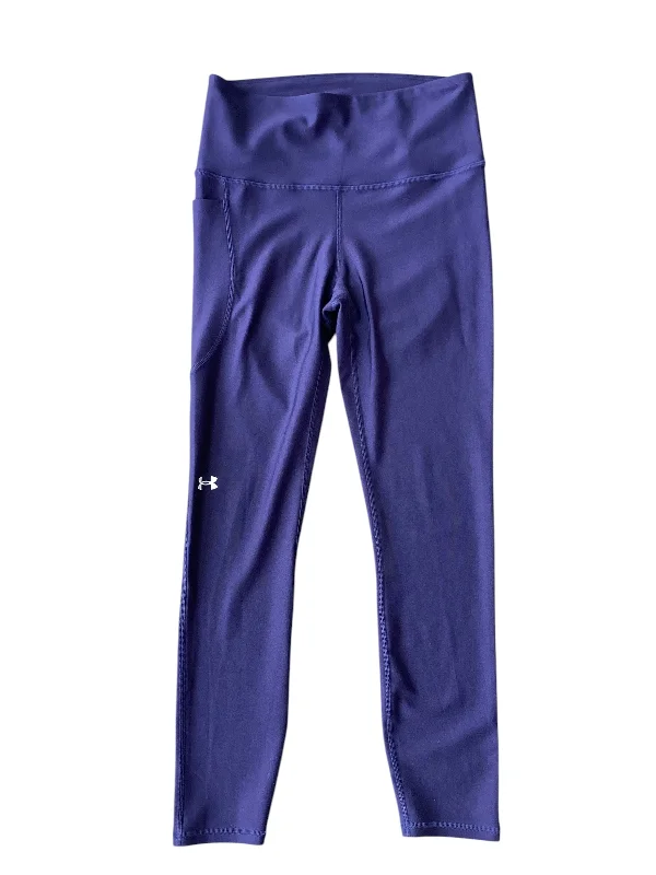 Fashion Wear Athletic Leggings By Under Armour In Navy, Size: S