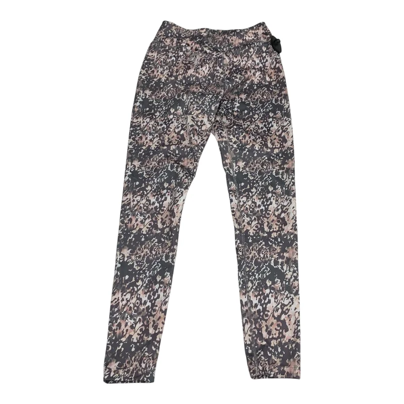 Integrated Design Athletic Leggings By Versona In Grey & Pink, Size: Xs