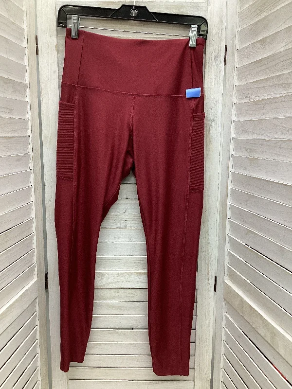 Trendy And Casual Athletic Leggings By Vogo In Red, Size: M
