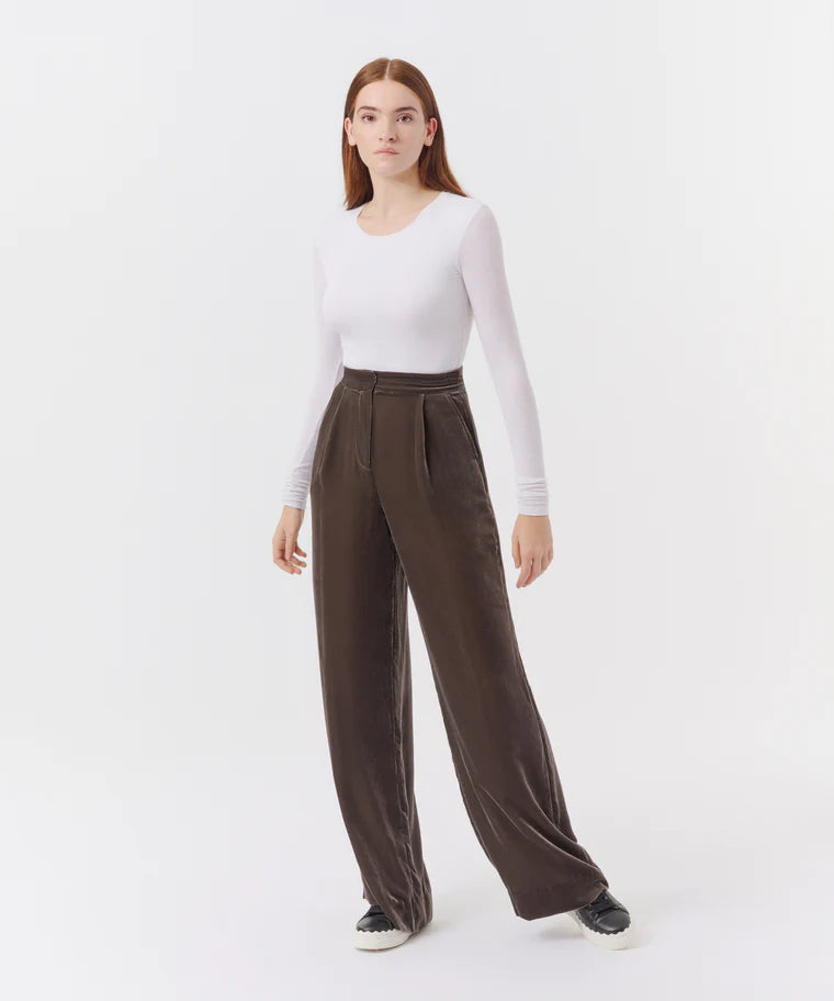 Retro Style ATM Velvet Wide Leg Pant - FINAL SALE