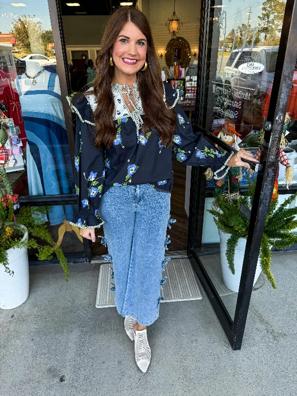 High-quality fabrics Bailey Bow Jeans: Denim