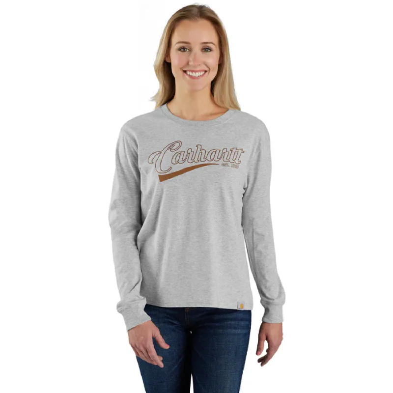 Effortless Style Carhartt Women's TENCEL Loose Fit Graphic Long Sleeve T-Shirt