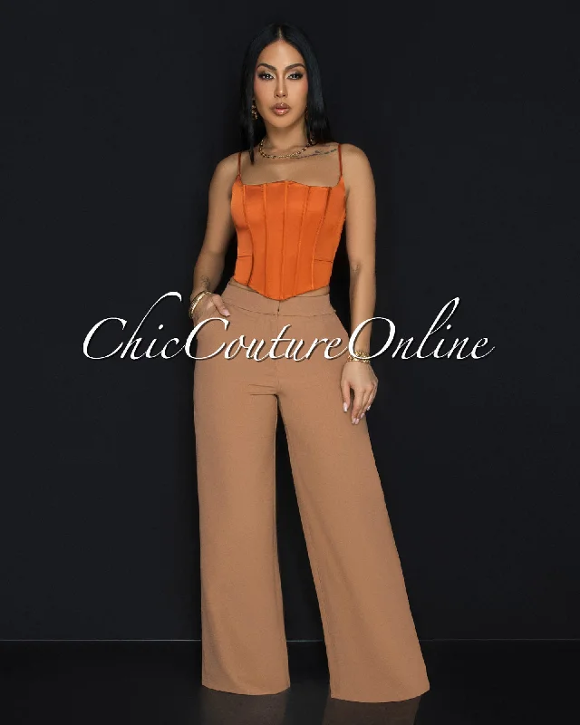 Cooper Nude Straight Legs Pants