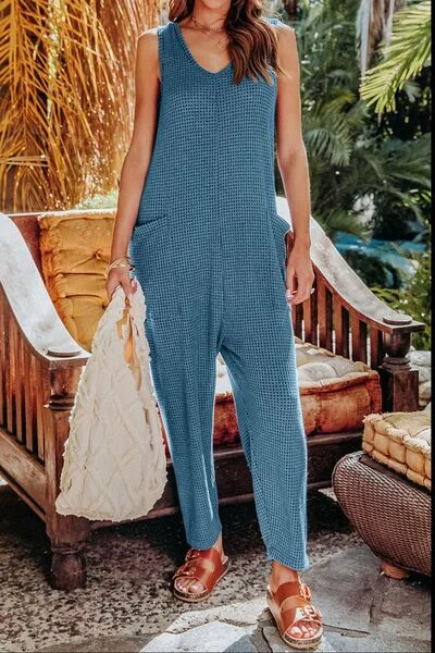 Easygoing Fashion Double Take Full Size Sleeveless Straight Jumpsuit