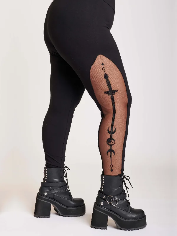 End Of The Year Embroidered Sword Legging