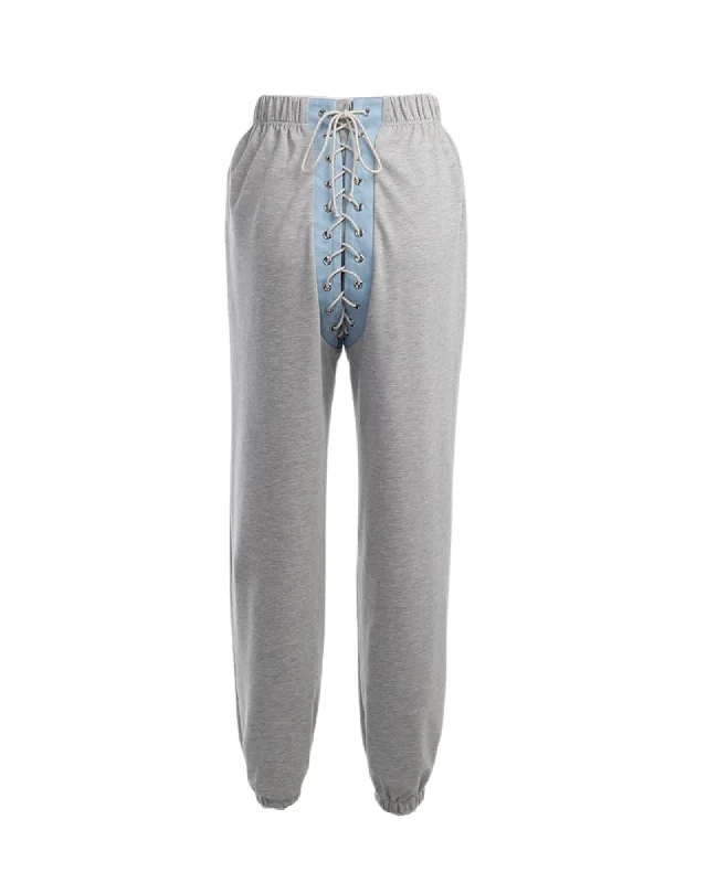 Elegant And Lazy High Rise Lace Back Jogger