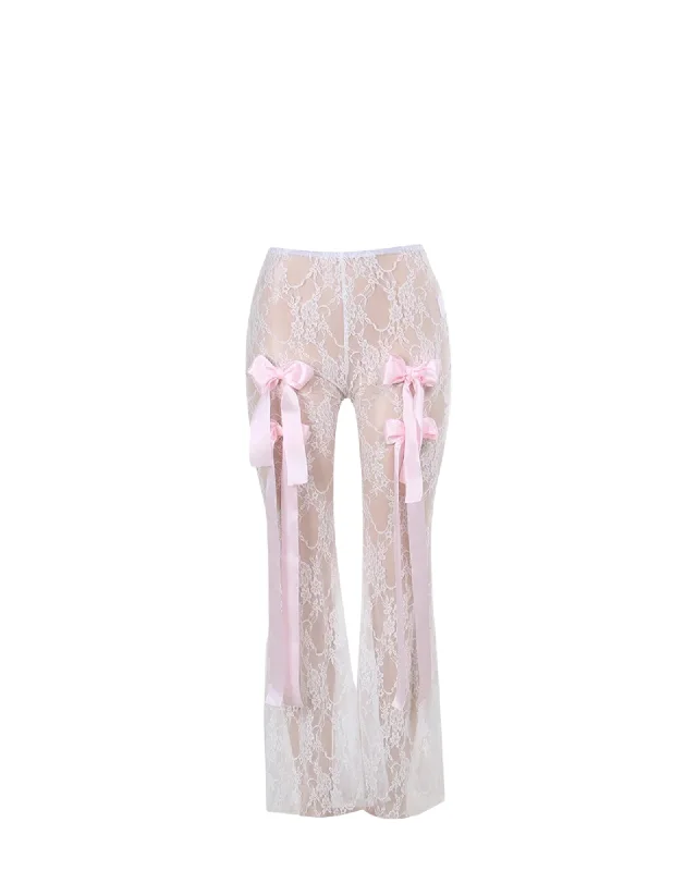 Skirt style Jasmin Lace See Through Bow Pant