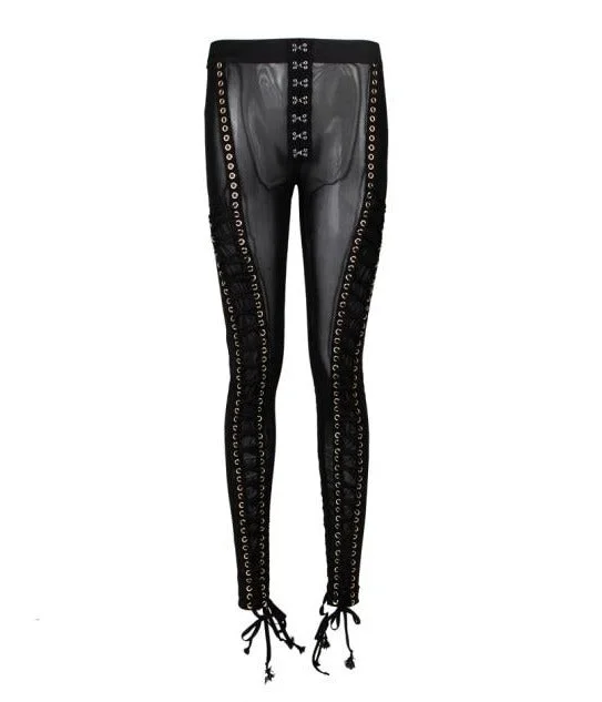 Party Wear Mesh Perspective Pants