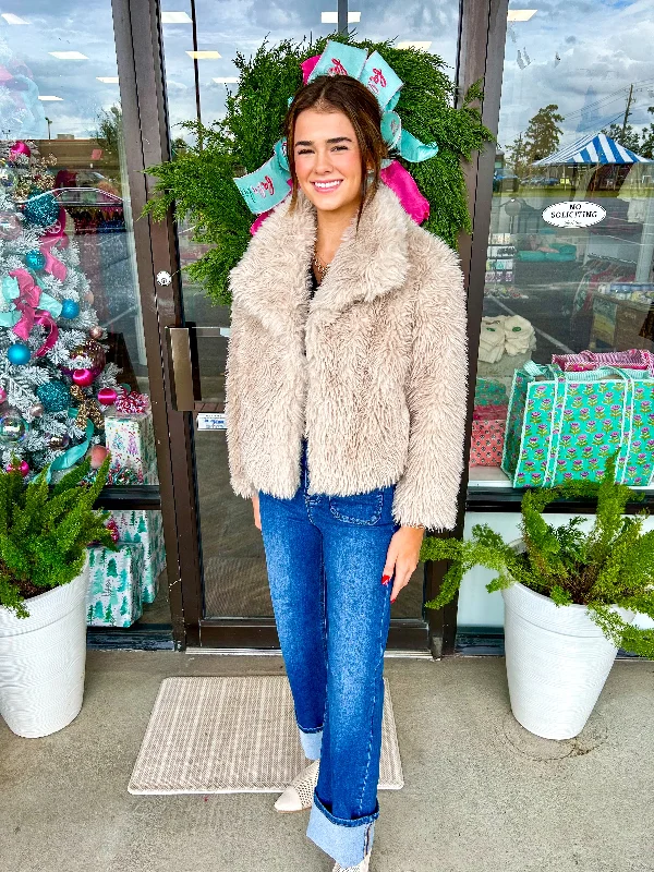 Personalized Wear New York Fur Jacket: Tan