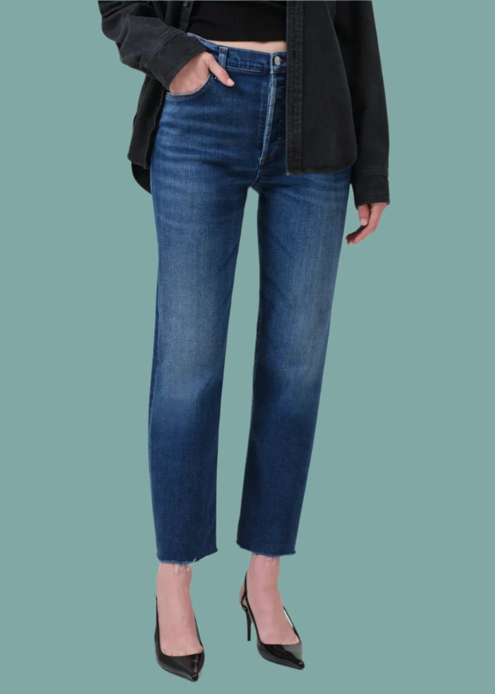 Letter embroidery Palma Straight Jean - Ambry