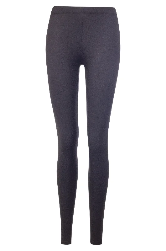 Plain Regular length Leggings | Black | 2923ZZ