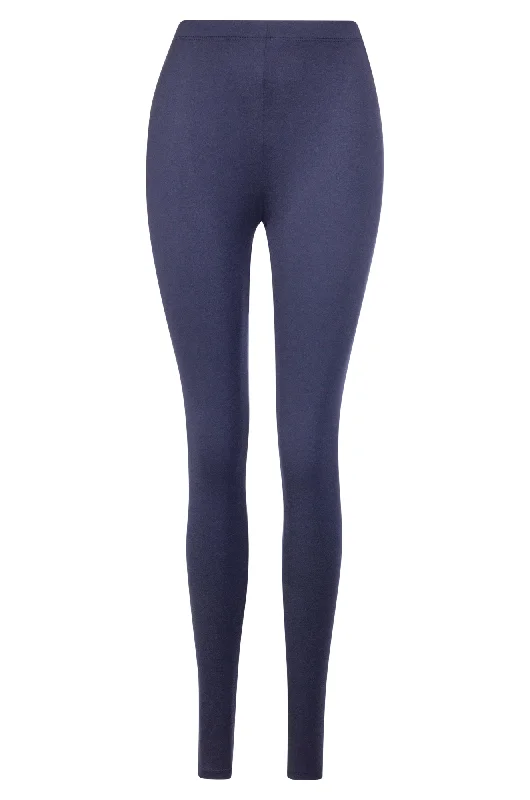 Plain Regular length Leggings | NAVY | 2923ZZ