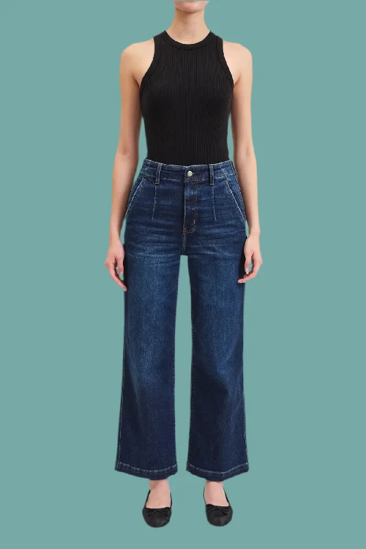 Fun and cute Pleaser Trouser High Rise Wide Ankle - Deep Kiss