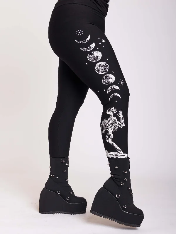 Cool Style Praying Skeleton Leggings