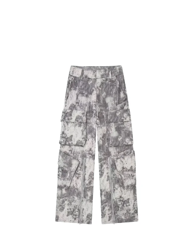 British casual Printed High Waist Cargo Pant
