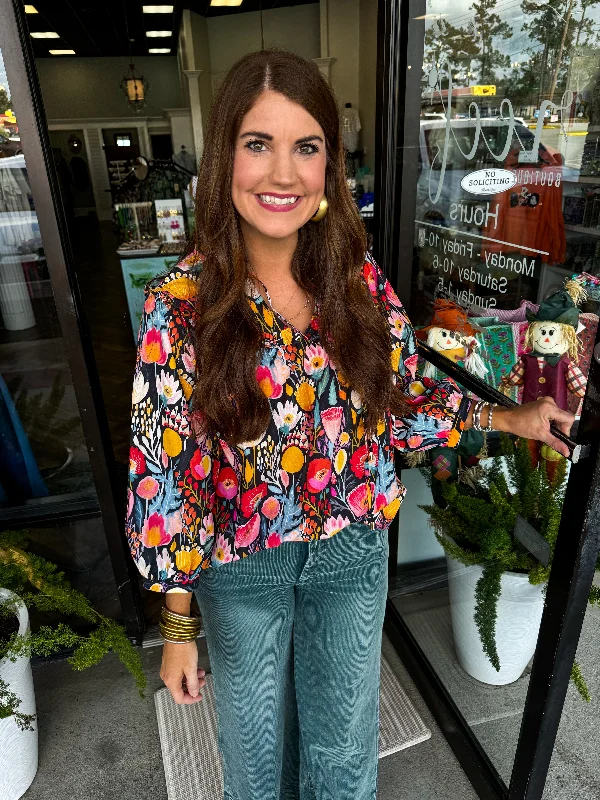 Cozy Vibes Red Dandelion Top