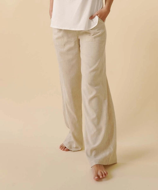 Cool Breeze At Night S.K. Bamboo Cotton Linen Pants