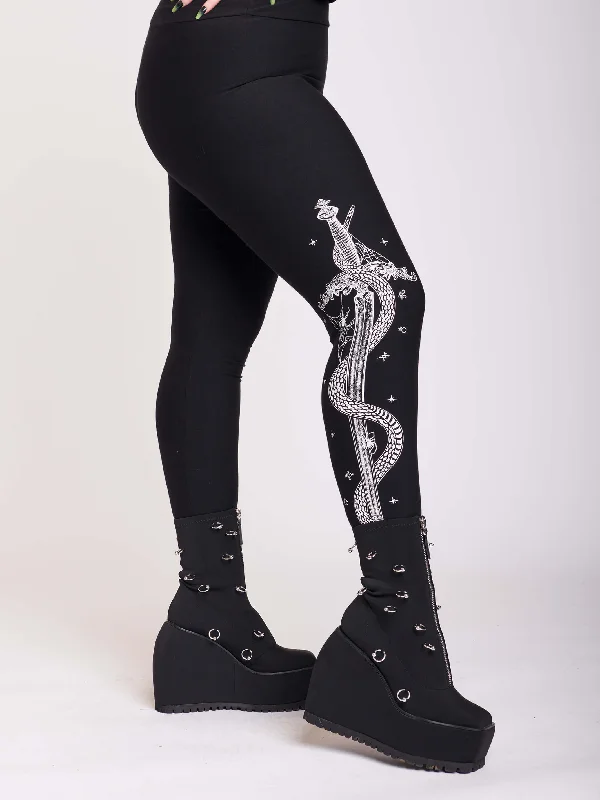 Editorial Design Snake Dagger Legging