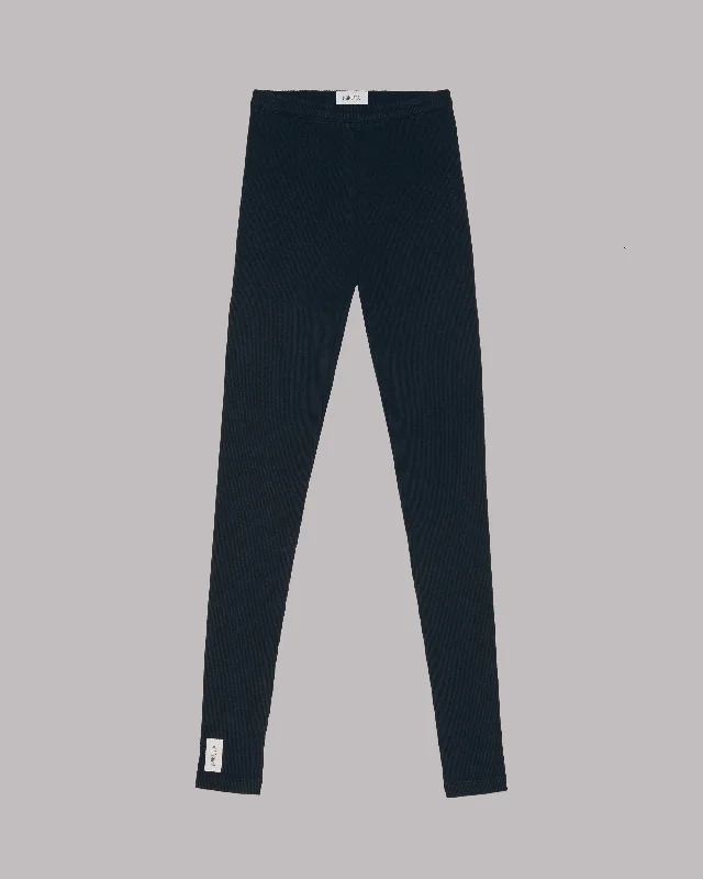 Comfortable Jackets The Black Ribbed Leggings