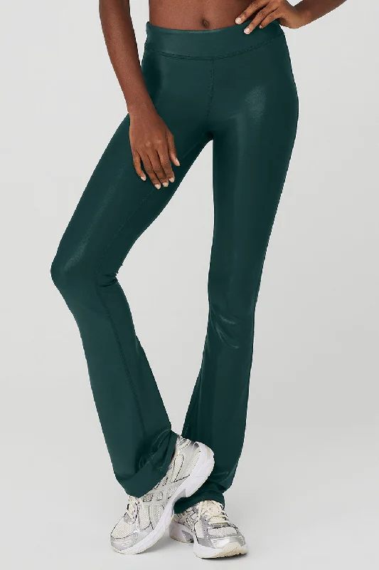 Autumn Selection Super Shine Low-Rise Bootcut Legging - Midnight Green