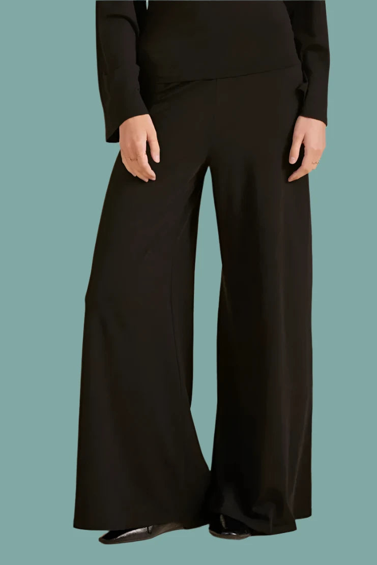 High-end atmosphere Wide Leg Draped Jersey Pant
