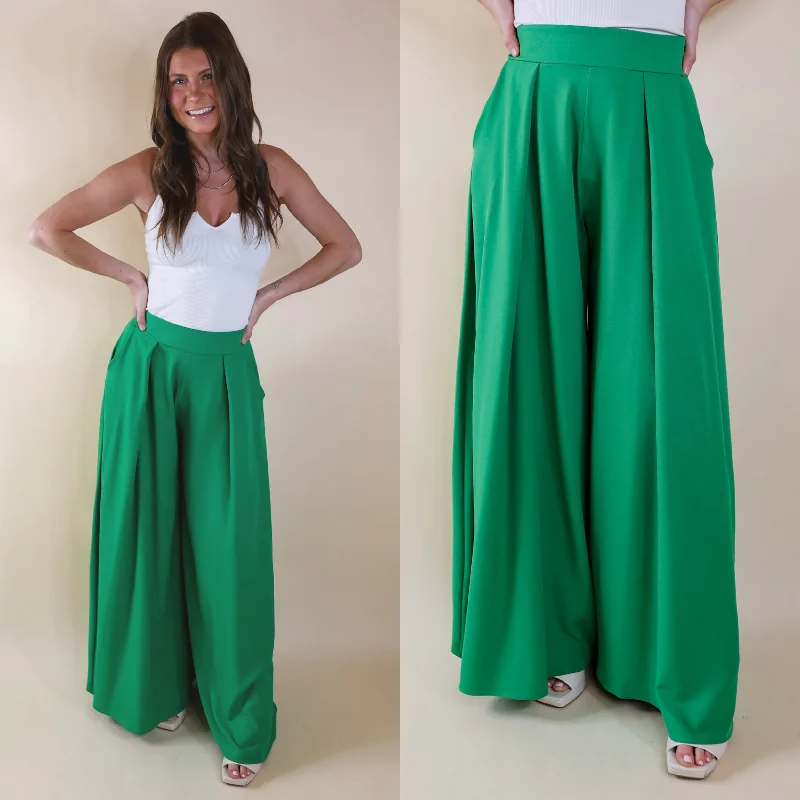 Relaxed Wear Urban Wonders Wide Leg Pants in Green