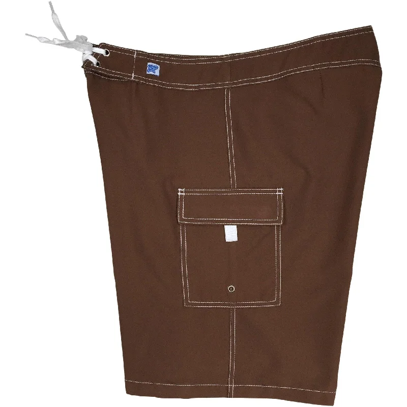 "A Solid Color" BEST SELLING Women's Board Shorts - Regular Rise / 10.5" Inseam (Cinnamon)