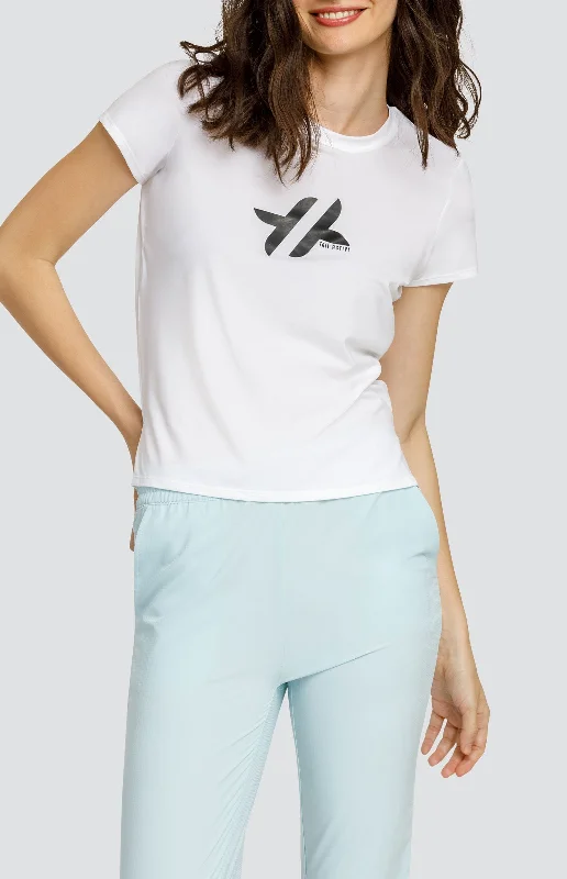 Casual And Casual Bijou Top - Chalk White with Logo