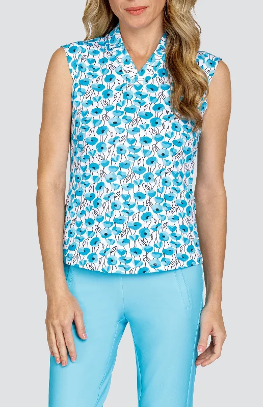 Luxury Style Candida Top - Playful Poppies