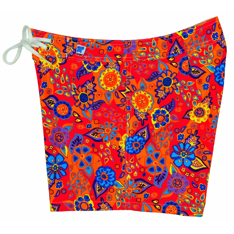 Sports Design "Carnival" Board Shorts - Regular Rise / 5" Inseam (Red)
