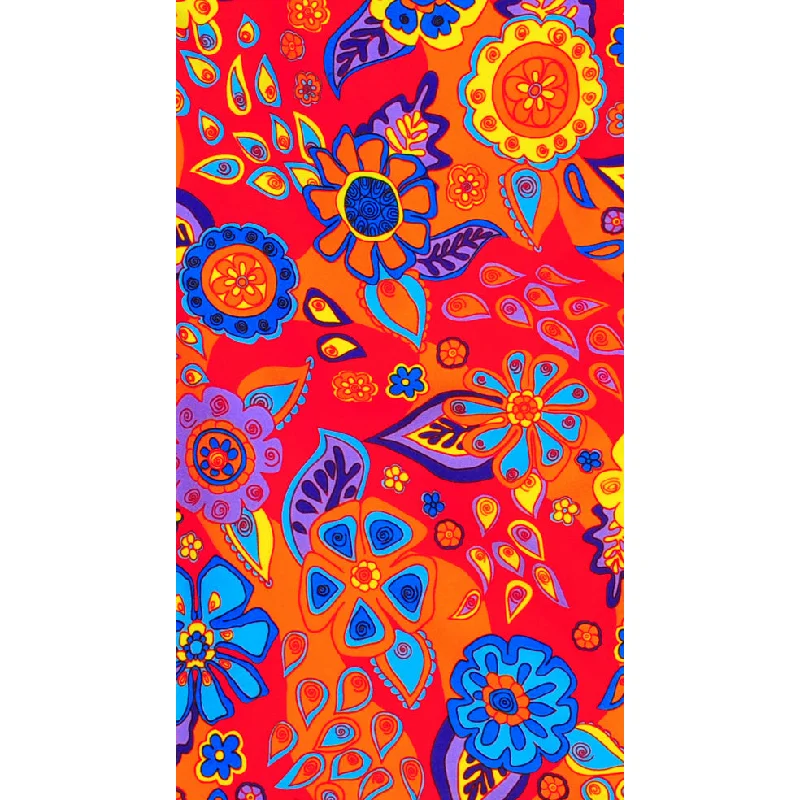 Outdoor Trend "Carnival" Womens Board Shorts - Regular Rise / 7" Inseam (Red)