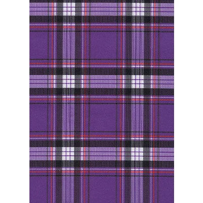 Leisure Travel "Casual Friday" Plaid Mens Board Shorts - 17.5" Outseam / 5" Inseam (Purple)