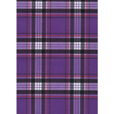 Luxury Temperament "Casual Friday" Plaid Womens Board Shorts - Regular Rise / 7" Inseam (Purple)