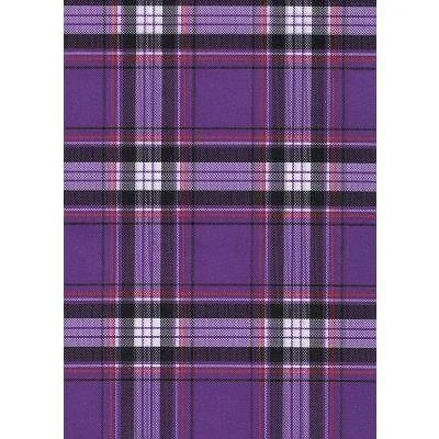 Comfortable And Casual "Casual Friday" Plaid Womens Elastic Waist Swim Board Shorts. REGULAR Rise + 11" Inseam (Purple)