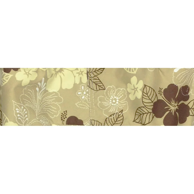 Street Fashion "Dew Drops" Womens Board (Swim) Capris - NON-Elastic Waist + Regular Rise + 23" Inseam (Sand)