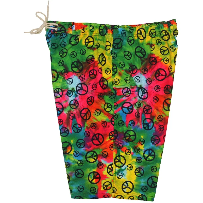 Dessert Matching "Sign Language" Tie Dye Elastic Waist Board Shorts. Regular or High Rise/Waist. Women's CUSTOM